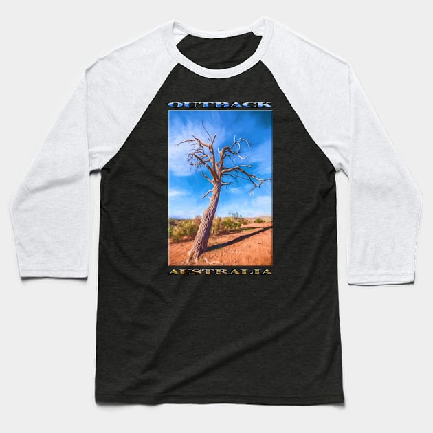 Australian Outback Tree Baseball T-Shirt by RaysTees